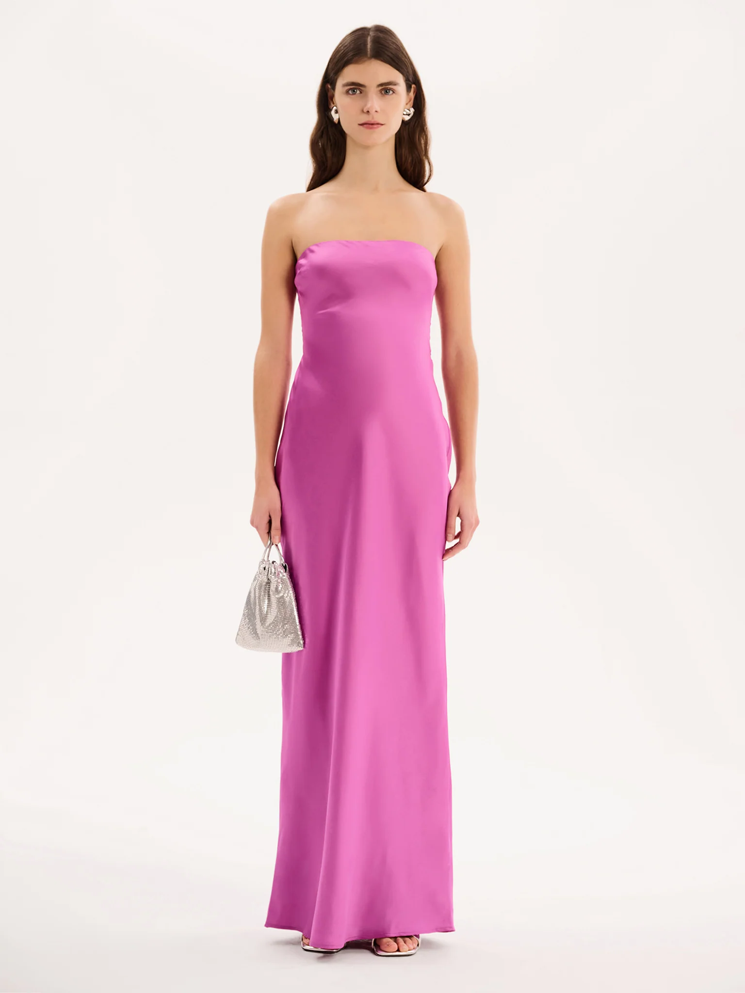 Amdra Strapless Dress in Purple