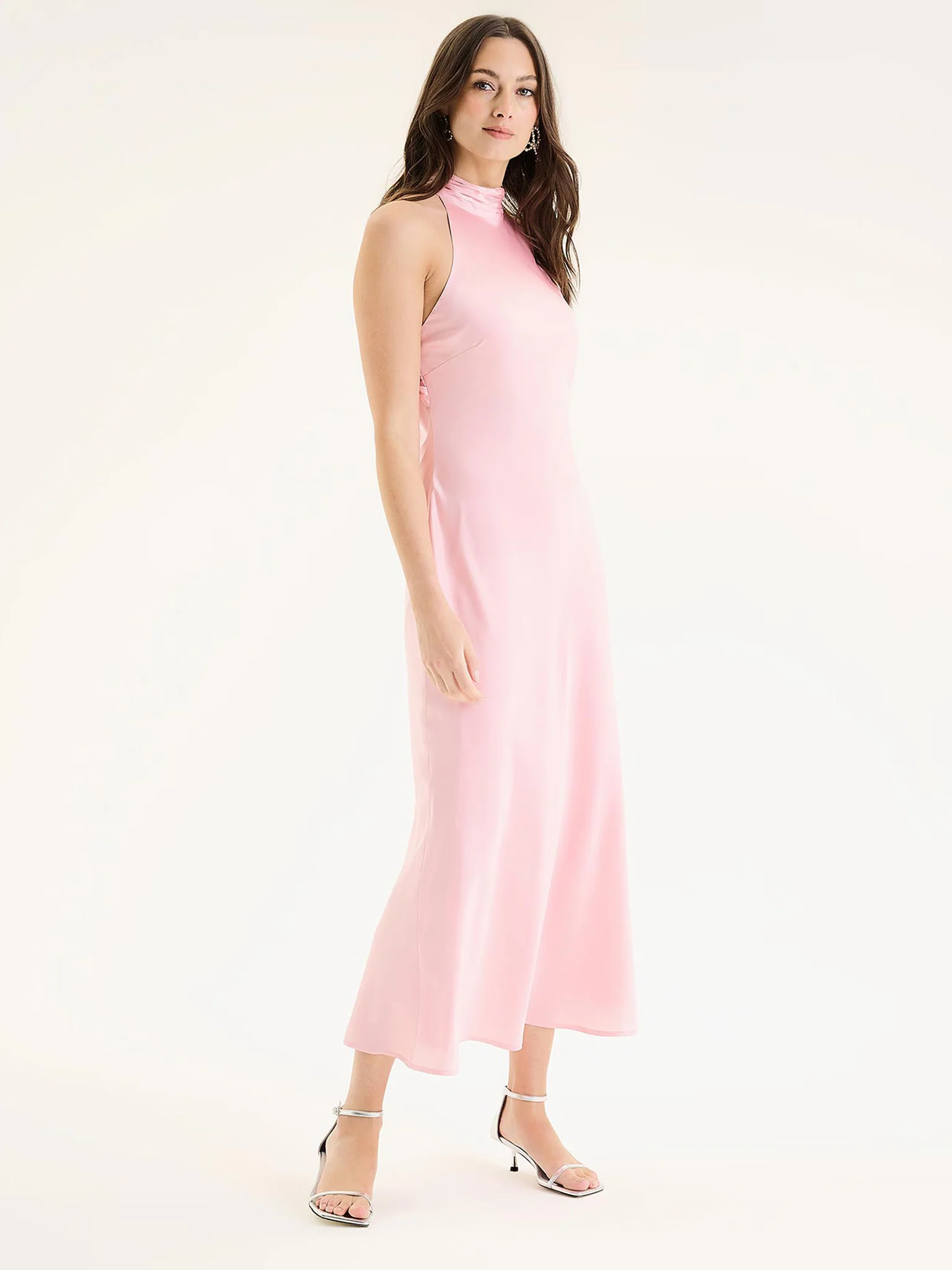 Seychelles Drape Back Detail Dress in Pink - Image 2